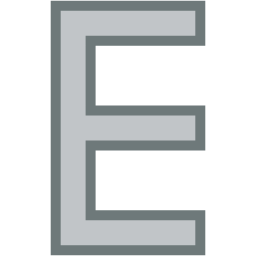E two-color icon