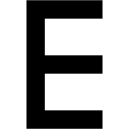 E filled icon