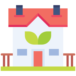 eco house flat icon