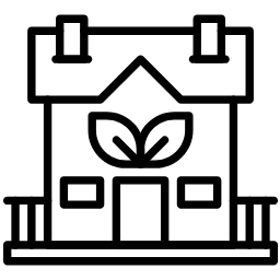 eco house line icon