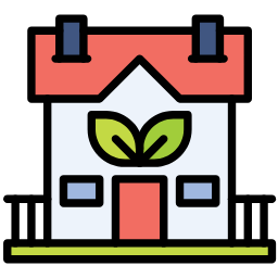 eco house lineal-color icon