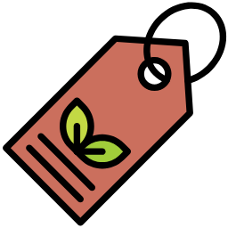eco tag lineal-color icon