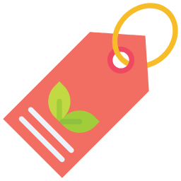 eco tag flat icon