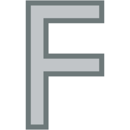 F two color icon