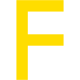 F flat icon