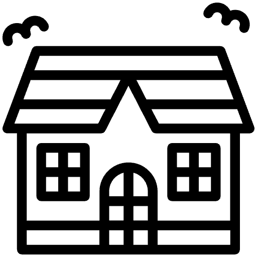 fantasy house line icon