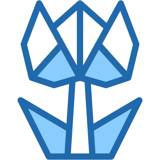 geometric flower two-color icon