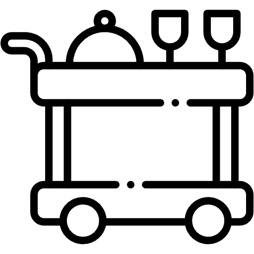 hotel trolley line icon
