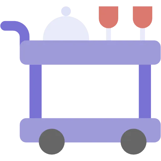 hotel trolley flat icon