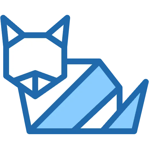 origami fox icon