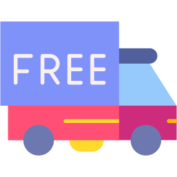 free delivery van flat icon