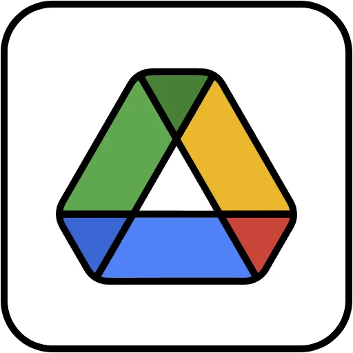 Google Drive lineal farbe Icon