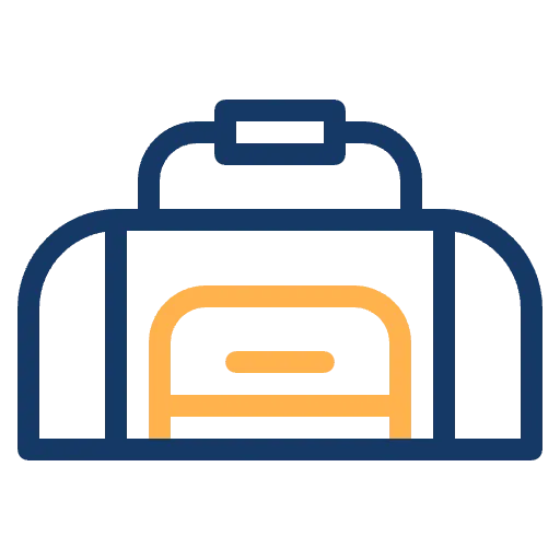 sports bag two-color icon