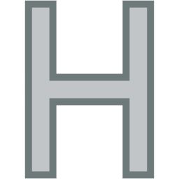 H two color icon