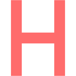 H flat icon