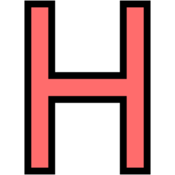 H lineal color icon