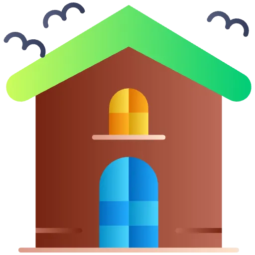 haunted house flat icon