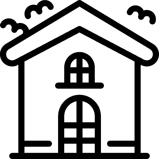 haunted house line icon