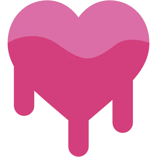 melting heart flat icon