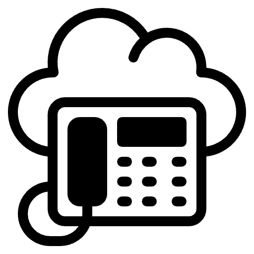 الهاتف السحابي ثنائي اللون أيقونة