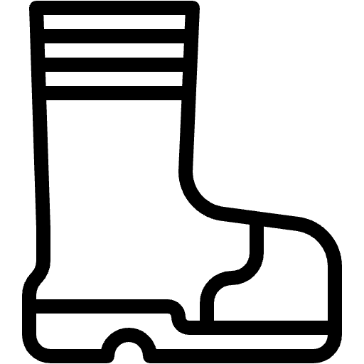work boots line icon