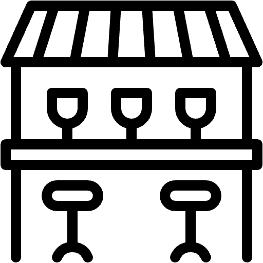 Café im Freien line Icon