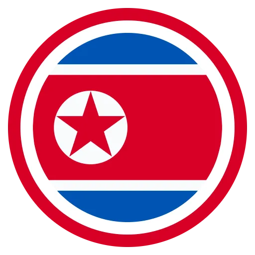 north korea flat icon