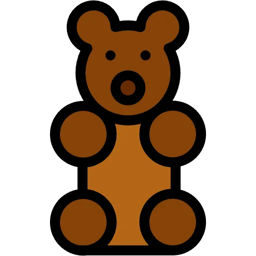 bear lineal color icon