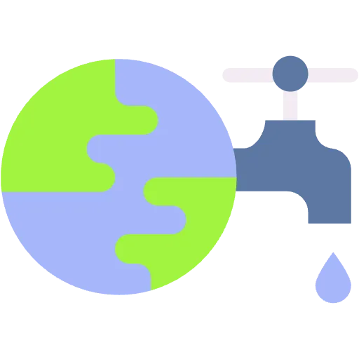 globales Wasser flach Icon