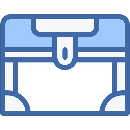 Schatzkiste zwei farben Icon