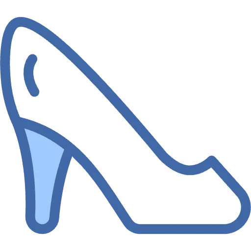 high heel shoe two color icon