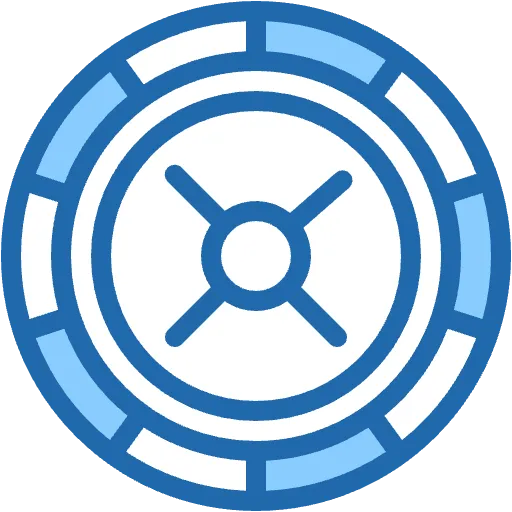 casino chip two color icon