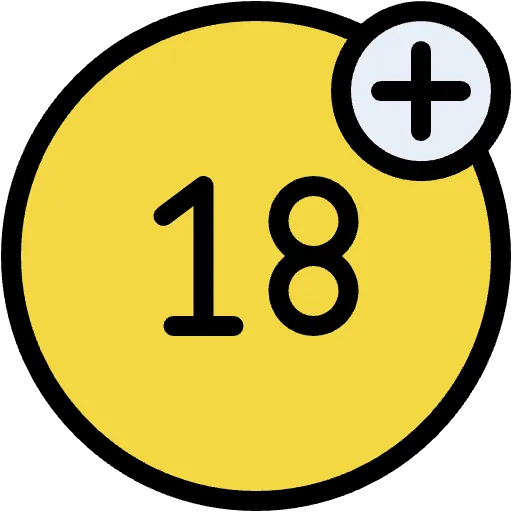 18 years old lineal color icon