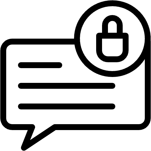 secure message line icon