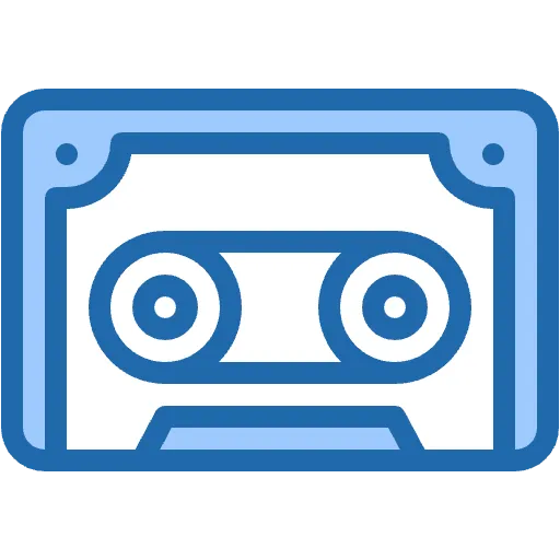 cassette deux couleurs icône