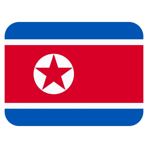 north korea flat icon