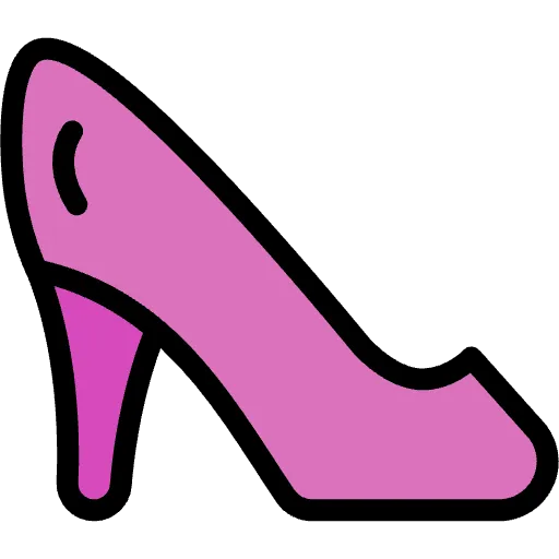 high heel shoe lineal color icon