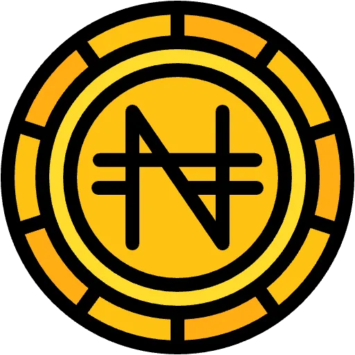 nigerian naira lineal color icon