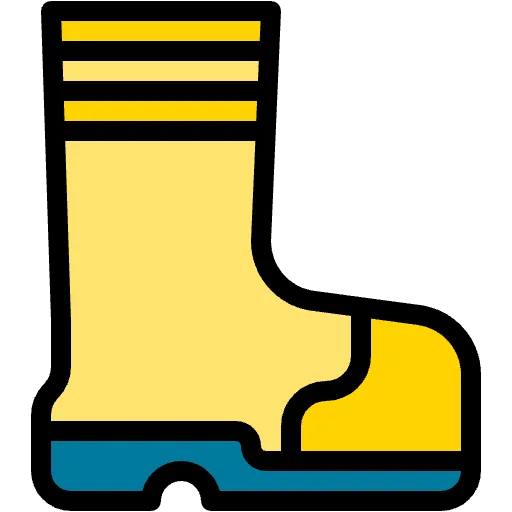 work boots lineal color icon