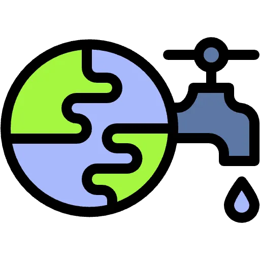 global water lineal color icon