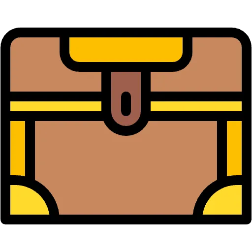 Schatzkiste lineal farbe Icon