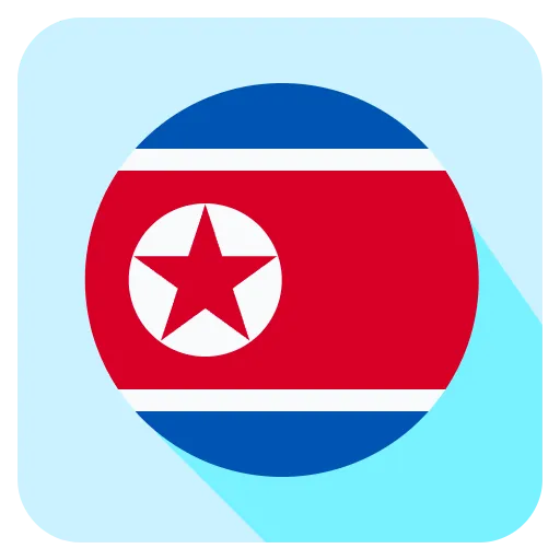 north korea flat icon