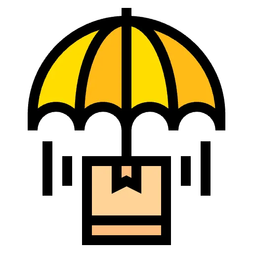 shipping insurance lineal color icon