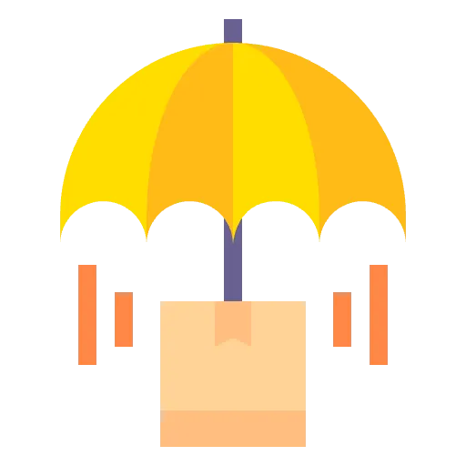 shipping insurance flat icon