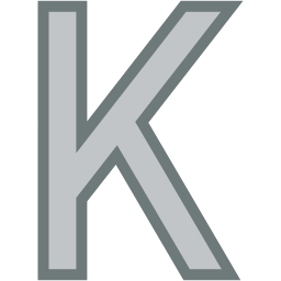 K two-color icon