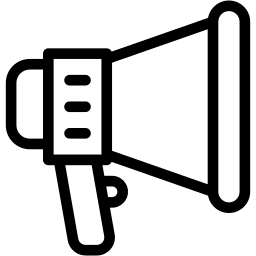 megafono linea icona