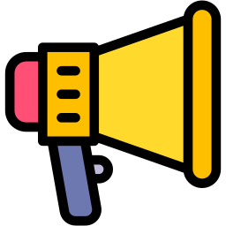 megaphone lineal color icon