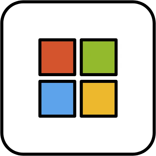 microsoft color lineal icono