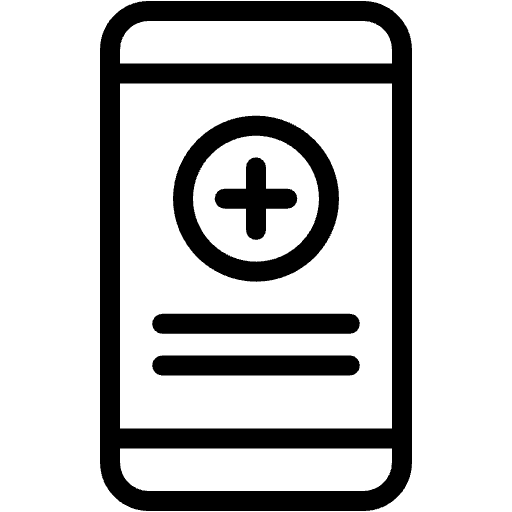 mobile app line icon
