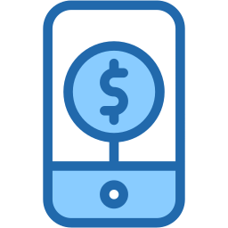 mobile payment two color icon